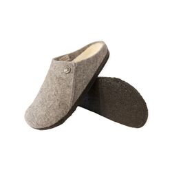 Birkenstock Pantoffel Zermatt Rivet 1015086 Lichtgrijs Gevoerd Voetbed Smal - 