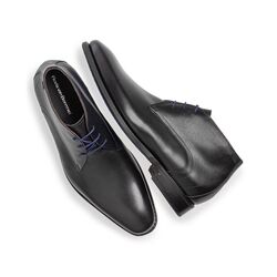 Floris Van Bommel Nette Veterboot SFM-50160-10-01 Zwart Gladleer - 8720244638150