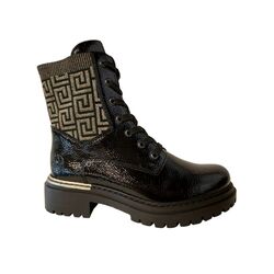 Rieker Veterboot 72607-00 Zwart Lak - 4061811615469