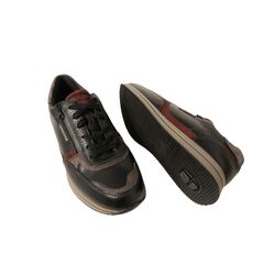 Mephisto Sneaker Gilford Zwart Grijs Bordeaux Combi - 3597436547997