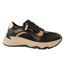Mephisto Mobils Sneaker Laonie Zwart Beige - 3597436567360