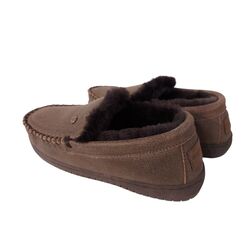 Warmbat Pantoffel Grizzly GRZ4410 Brown Cracked Leather Donkerbruin - 8721095006211