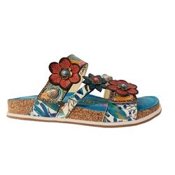 Laura Vita Slipper Brcyano 16 AS318-16 Turquoise Blauw - 3666138709573