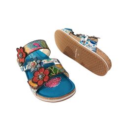 Laura Vita Slipper Brcyano 16 AS318-16 Turquoise Blauw - 3666138709610