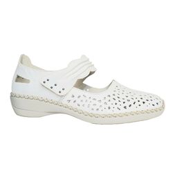 Rieker Bandschoen 41399-80 Wit - 4061811261635