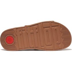 Fitflop Slipper Gen-FF Buckle Two-Bar Leather Slides Light Tan - 197533001366