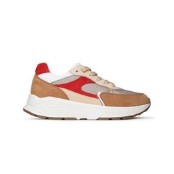 Xsensible Stretchwalker Sneaker Ponte Vecchio 33002.5.352 G Bruin Rood Combi - 8719051675137