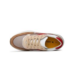 Xsensible Stretchwalker Sneaker Ponte Vecchio 33002.5.352 G Bruin Rood Combi - 8719051675137