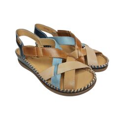 Pikolinos Sandaal Cadaques W8K-0741C7 Pacific Bauw Bruin Combi - 8445442459955