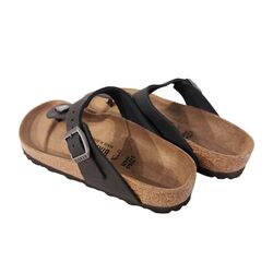 Birkenstock Gizeh Teenslipper 0845251 Zwart Gevet Leer Normaal - 4040714266954