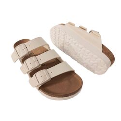 Birkenstock Papillio Slipper Florida lll Pap Flex Platform 1029751 Eggshell Offwhite Smal - 4067707147298