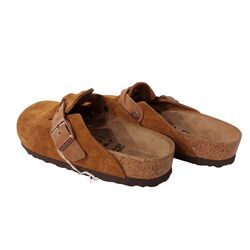 Birkenstock Slipper Boston Braided 1026713 Mink Roestbruin Smal - 4066648089247