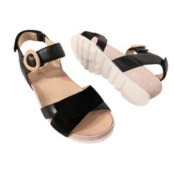 Durea Sandaal 7425 025 1602 Wijdte H Zwart Zand - 8721149171278