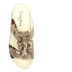 Laura Vita Slipper Linao 01 SL918-1D Brons Combi - 3666138748923