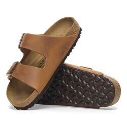 Birkenstock Arizona Slippers 1028401 Cognac Leer Smal - 4066648711322