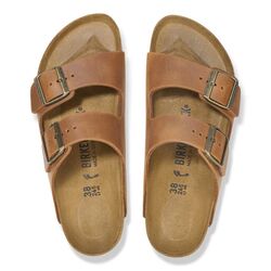 Birkenstock Arizona Slippers 1028401 Cognac Leer Smal - 4066648711285