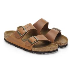 Birkenstock Arizona Slippers 1028401 Cognac Leer Smal - 4066648711285
