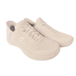 Skechers Instapper Hands-Free Slip-Ins Go Walk Flex 124836/WHT Wit Machine Washable - 198376366285