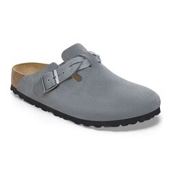Birkenstock Slipper Boston Braided 1029086 Basalt Gray Smal - 4066648901761