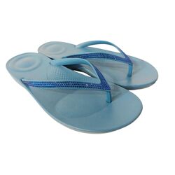 Fitflop Slipper Iqushion Sparkle French Blue Blauw - 197533570718