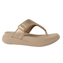 Fitflop Slipper F-Mode Go Adjustable Flatform Toe-Post Platino Goud - 197533494229