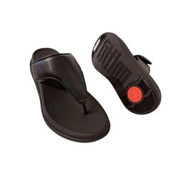 Fitflop Slipper F-Mode Go Adjustable Flatform Toe-Post Zwart - 197533494205