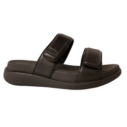 Fitflop Slipper F-Mode Go Adjustable Flatform Two-Bar Slides Zwart - 197533495844