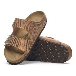 Birkenstock Slipper Arizona 1029509 SYN Zebra Pecan Bruin Smal - 4067707072187