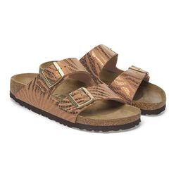 Birkenstock Slipper Arizona 1029509 SYN Zebra Pecan Bruin Smal - 4067707072224
