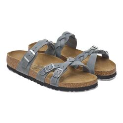 Birkenstock Slipper Franca 1929131 Basalt Gray Grijs Smal - 4066648900689