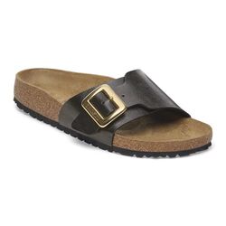 Birkenstock Slippers Catalina Cushion Buckle 1029481 Graceful Licorice Zwart Smal - 4067707043033