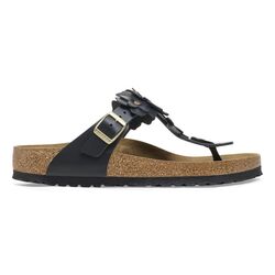 Birkenstock Teenslipper Gizeh Flower Embellishment Zwart Breed - 4066648075356