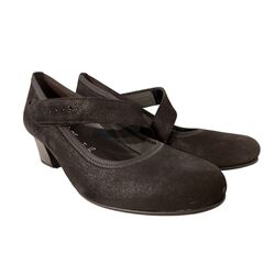 Gabor Bandschoen 76.149.17 Zwart Suède Wijdte H Verwisselbaar Voetbed - 4068283012895