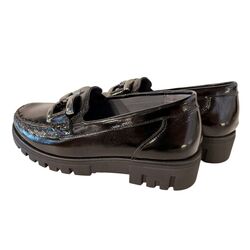 Waldlaufer Instapper 723508 143 001 H-Serena Zwart Lak - 4099595386312