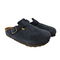 Birkenstock Muil Boston 1030816 New Navy Blauw Suede Breed - 4067707516643