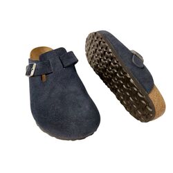 Birkenstock Muil Boston 1030816 New Navy Blauw Suede Breed - 4067707516643