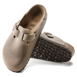 Birkenstock Slipper Boston 0960813 Tabacco Brown Nubuck Smal - 4040714854960