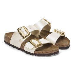 Birkenstock Slipper Sydney Cushion Buckle 1029492 Pearl White Smal - 4067707049325