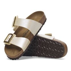 Birkenstock Slipper Sydney Cushion Buckle 1029492 Pearl White Smal - 4067707049325