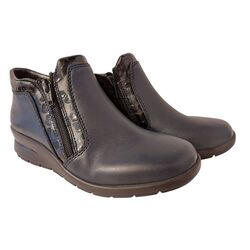 Rieker Korte Laars L4883-14 Blauw Combi - 4061811694075