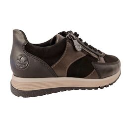 Rieker Sneaker 49010-00 Zwart Combi Verwisselbaar Voetbed - 4061811481613