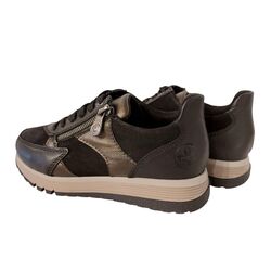 Rieker Sneaker 49010-00 Zwart Combi Verwisselbaar Voetbed - 4061811481637