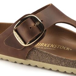Birkenstock Slipper Gizeh Big Buckle 1018745 Cognac Breed - 4061416218928