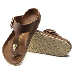Birkenstock Slipper Gizeh Big Buckle 1018745 Cognac Breed - 4061416218928