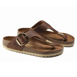 Birkenstock Slipper Gizeh Big Buckle 1018745 Cognac Breed - 4061416218928
