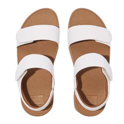 Fitflop Sandaal Lulu Adjustable Leather Black-Strap Sandals Urban White - 197533666237