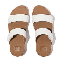 Fitflop Slipper Lulu Adjustable Leather Slides Urban White - 197533665476