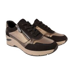 Rieker Sneaker N9301-91 Beige Zwart Goud Verwisselbaar Voetbed - 4061811617760