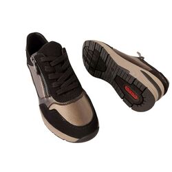 Rieker Sneaker N9301-91 Beige Zwart Goud Verwisselbaar Voetbed - 4061811617760