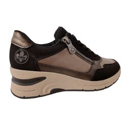 Rieker Sneaker N9301-91 Beige Zwart Goud Verwisselbaar Voetbed - 4061811617760